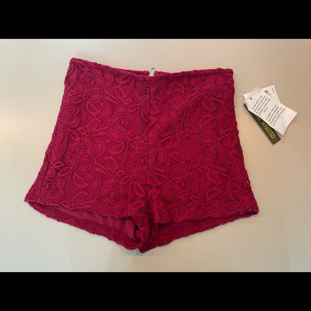 Charlotte Russe High Waisted Wine/Burgundy Shorts